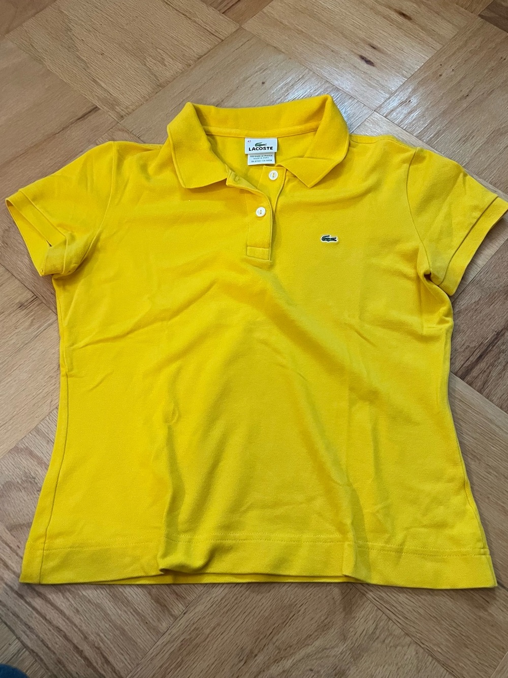 Lacoste Yellow Polo Shirt Size 42